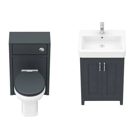 Chatsworth Traditional Graphite Sink Vanity Unit + Toilet Package 7 Chatsworth Traditional Graphite Sink Vanity Unit + Toilet Package - Image 5