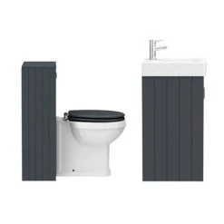 Chatsworth Traditional Graphite Sink Vanity Unit + Toilet Package 13 Chatsworth Traditional Graphite Sink Vanity Unit + Toilet Package -Cloakroom Suites Shop C560WCBLK n d6 460