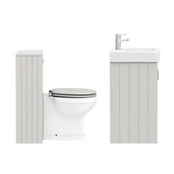 Chatsworth Traditional Grey Sink Vanity Unit + Toilet Package -Cloakroom Suites Shop C560WCGRY n d2 460