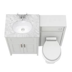 Chatsworth White Marble Traditional Grey Vanity Unit + Toilet Package 12 Chatsworth White Marble Traditional Grey Vanity Unit + Toilet Package -Cloakroom Suites Shop C610GRY WHT n d5 460