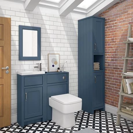 Chatsworth Traditional Cloakroom Vanity Unit Suite - Blue 5 Chatsworth Traditional Cloakroom Vanity Unit Suite - Blue - Image 3