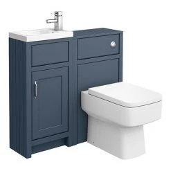 Chatsworth Traditional Cloakroom Vanity Unit Suite - Blue