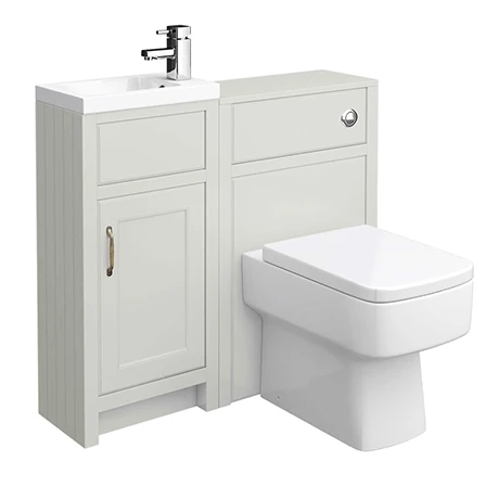 Chatsworth Traditional Cloakroom Vanity Unit Suite - Grey 3 Chatsworth Traditional Cloakroom Vanity Unit Suite - Grey