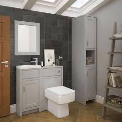 Chatsworth Traditional Cloakroom Vanity Unit Suite - Grey 10 Chatsworth Traditional Cloakroom Vanity Unit Suite - Grey -Cloakroom Suites Shop C900GRY d3 460