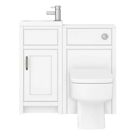 Chatsworth Traditional Cloakroom Vanity Unit Suite - White 6 Chatsworth Traditional Cloakroom Vanity Unit Suite - White - Image 4