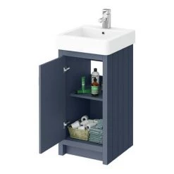 Chatsworth Traditional Blue Cloakroom Suite (Vanity Unit + Close Coupled Toilet) -Cloakroom Suites Shop CBLCS425 d2 460