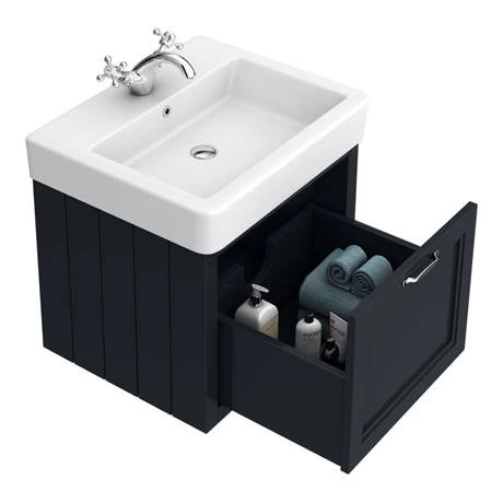 Chatsworth Graphite Cloakroom Suite (Wall Hung Vanity Unit + Close Coupled Toilet) 6 Chatsworth Graphite Cloakroom Suite (Wall Hung Vanity Unit + Close Coupled Toilet) - Image 4