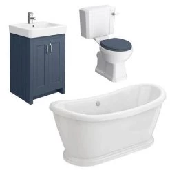 Chatsworth Blue Close Coupled Roll Top Bathroom Suite 13 Chatsworth Blue Close Coupled Roll Top Bathroom Suite -Cloakroom Suites Shop CCCBBS d6 460