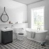 Chatsworth Graphite Close Coupled Roll Top Bathroom Suite 1 Chatsworth Graphite Close Coupled Roll Top Bathroom Suite -Cloakroom Suites Shop CCCBKBS p