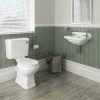 Carlton Traditional Cloakroom Suite - Close Couple Toilet & Wall Hung Basin 1 Carlton Traditional Cloakroom Suite - Close Couple Toilet & Wall Hung Basin -Cloakroom Suites Shop CCTCS n p