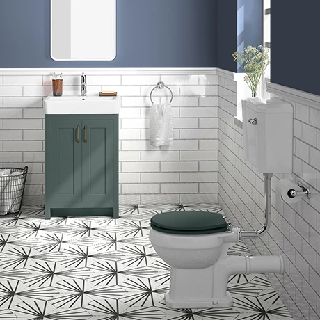 Chatsworth Green 4-Piece Low Level Bathroom Suite 3 Chatsworth Green 4-Piece Low Level Bathroom Suite
