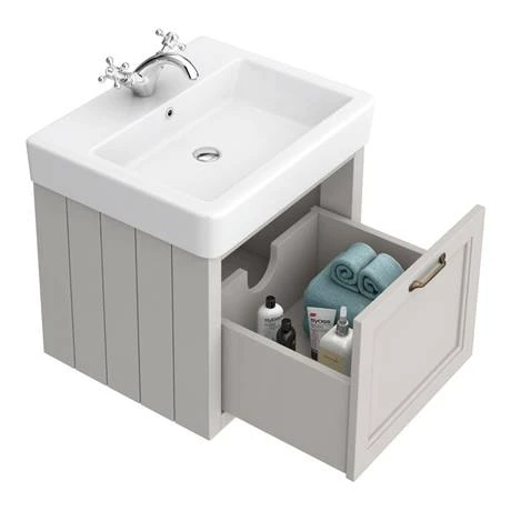 Chatsworth Grey Cloakroom Suite (Wall Hung Vanity Unit + Close Coupled Toilet) 6 Chatsworth Grey Cloakroom Suite (Wall Hung Vanity Unit + Close Coupled Toilet) - Image 4