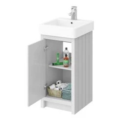 Chatsworth Traditional Grey Cloakroom Suite (Vanity Unit + Close Coupled Toilet) -Cloakroom Suites Shop CGYCS425 d2 460