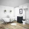 Chatsworth High Level Graphite Roll Top Bathroom Suite 1 Chatsworth High Level Graphite Roll Top Bathroom Suite -Cloakroom Suites Shop CHLSBLK2 p