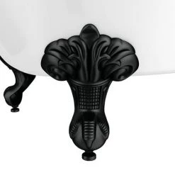 Chatsworth Traditional Shower Bath Suite - 1700mm with Matt Black Grid Screen + Leg Set -Cloakroom Suites Shop CHTBLK17 d2 460