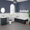 Chatsworth Graphite Bathroom Suite incl. 1700 x 700 Bath with Panels 2 Chatsworth Graphite Bathroom Suite incl. 1700 x 700 Bath with Panels -Cloakroom Suites Shop CHTBSBLK n p