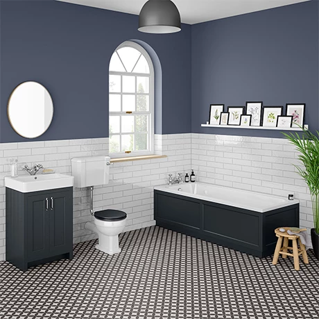 Chatsworth Graphite Bathroom Suite incl. 1700 x 700 Bath with Panels 3 Chatsworth Graphite Bathroom Suite incl. 1700 x 700 Bath with Panels