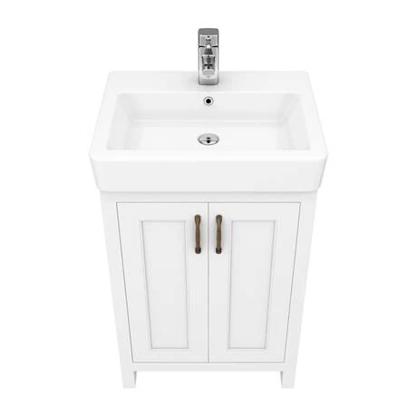 Chatsworth White Traditional Shower Bath Suite - 1700mm with Brushed Brass Screen + White Leg Set 8 Chatsworth White Traditional Shower Bath Suite - 1700mm with Brushed Brass Screen + White Leg Set - Image 6