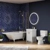 Chatsworth White Traditional Shower Bath Suite - 1700mm with Brushed Brass Screen + White Leg Set 2 Chatsworth White Traditional Shower Bath Suite - 1700mm with Brushed Brass Screen + White Leg Set -Cloakroom Suites Shop CHTWS17 p
