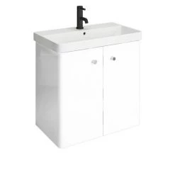 Cruze 600 Curved Wall Hung Vanity Unit + Close Coupled Toilet -Cloakroom Suites Shop CRZ6WHCC d2 460
