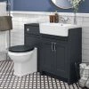 Chatsworth Traditional Graphite Semi-Recessed Vanity Unit + Toilet Package 1 Chatsworth Traditional Graphite Semi-Recessed Vanity Unit + Toilet Package -Cloakroom Suites Shop CSR600WCBLK p1