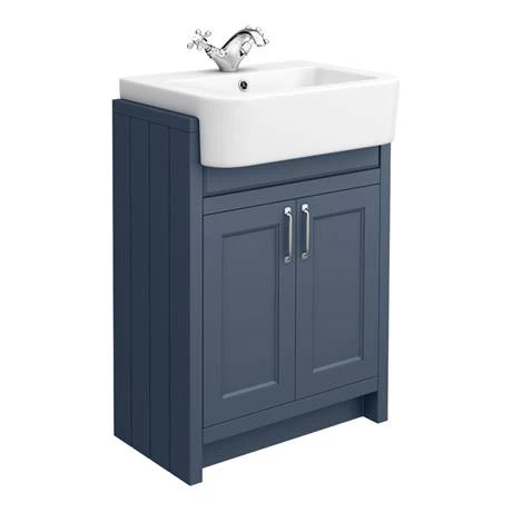 Chatsworth Traditional Blue Semi-Recessed Vanity Unit + Toilet Package 3 Chatsworth Traditional Blue Semi-Recessed Vanity Unit + Toilet Package - Image 2