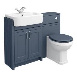 Chatsworth Traditional Blue Semi-Recessed Vanity Unit + Toilet Package 10 Chatsworth Traditional Blue Semi-Recessed Vanity Unit + Toilet Package -Cloakroom Suites Shop CSR600WCBLU d4 460