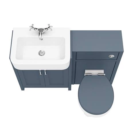 Chatsworth Traditional Blue Semi-Recessed Vanity Unit + Toilet Package 7 Chatsworth Traditional Blue Semi-Recessed Vanity Unit + Toilet Package - Image 6