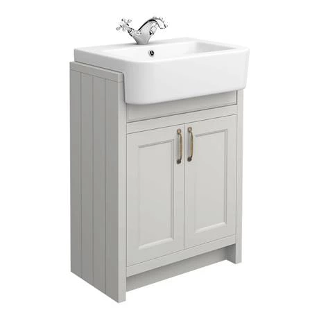 Chatsworth Traditional Grey Semi-Recessed Vanity Unit + Toilet Package 4 Chatsworth Traditional Grey Semi-Recessed Vanity Unit + Toilet Package - Image 2