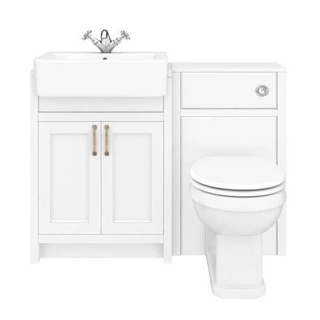 Chatsworth Traditional White Semi-Recessed Vanity Unit + Toilet Package 8 Chatsworth Traditional White Semi-Recessed Vanity Unit + Toilet Package - Image 6