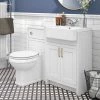 Chatsworth Traditional White Semi-Recessed Vanity Unit + Toilet Package 1 Chatsworth Traditional White Semi-Recessed Vanity Unit + Toilet Package -Cloakroom Suites Shop CSR600WCWHT prod
