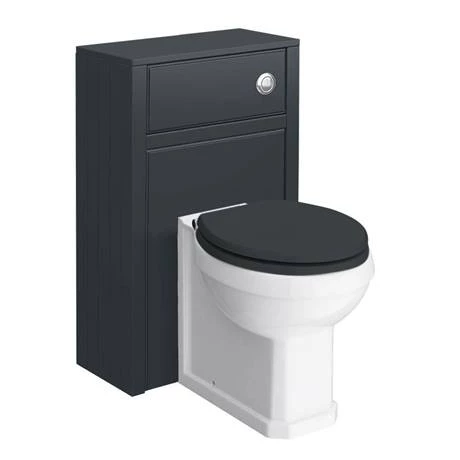 Chatsworth Traditional Graphite Semi-Recessed Vanity Unit w. Matt Black Handles + Toilet Package 5 Chatsworth Traditional Graphite Semi-Recessed Vanity Unit w. Matt Black Handles + Toilet Package - Image 3