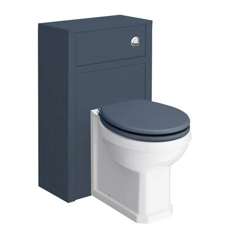 Chatsworth Traditional Blue Semi-Recessed Vanity Unit w. Matt Black Handles + Toilet Package 5 Chatsworth Traditional Blue Semi-Recessed Vanity Unit w. Matt Black Handles + Toilet Package - Image 3