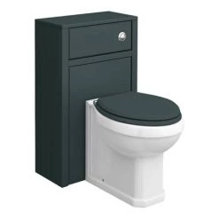 Chatsworth Traditional Green Semi-Recessed Vanity Unit w. Matt Black Handles + Toilet Package 9 Chatsworth Traditional Green Semi-Recessed Vanity Unit w. Matt Black Handles + Toilet Package -Cloakroom Suites Shop CSR6WCGRNMB d2 460