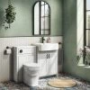 Chatsworth Traditional White Semi-Recessed Vanity Unit w. Matt Black Handles + Toilet Package 1 Chatsworth Traditional White Semi-Recessed Vanity Unit w. Matt Black Handles + Toilet Package -Cloakroom Suites Shop CSR6WCWHTMB n p