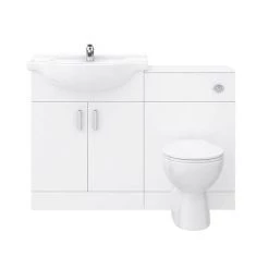 Cove 1150mm Vanity Unit Cloakroom Suite (Gloss White - Depth 300mm) 11 Cove 1150mm Vanity Unit Cloakroom Suite (Gloss White - Depth 300mm) -Cloakroom Suites Shop CV1150CS n d1 460