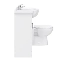 Cove 1150mm Vanity Unit Cloakroom Suite (Gloss White - Depth 300mm) 12 Cove 1150mm Vanity Unit Cloakroom Suite (Gloss White - Depth 300mm) -Cloakroom Suites Shop CV1150CS n d2 460
