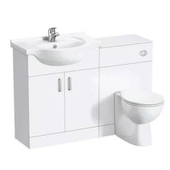 Cove 1150mm Vanity Unit Cloakroom Suite (Gloss White - Depth 300mm) 10 Cove 1150mm Vanity Unit Cloakroom Suite (Gloss White - Depth 300mm) -Cloakroom Suites Shop CV1150CS nd1 460