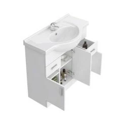 Cove 1320mm Vanity Unit Suite + Tap (High Gloss White - Depth 330mm) 11 Cove 1320mm Vanity Unit Suite + Tap (High Gloss White - Depth 330mm) -Cloakroom Suites Shop CV1320BST d6 460