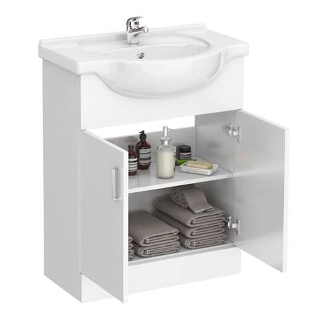Cove 1720mm 4 Piece Vanity Unit Suite (High Gloss White - Depth 300mm) 4 Cove 1720mm 4 Piece Vanity Unit Suite (High Gloss White - Depth 300mm) - Image 2