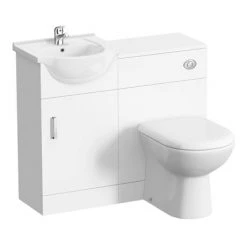 Cove 950mm Cloakroom Vanity Unit Suite + Basin Mixer (Gloss White - Depth 300mm) 8 Cove 950mm Cloakroom Vanity Unit Suite + Basin Mixer (Gloss White - Depth 300mm) -Cloakroom Suites Shop CV450WCDTY305 detail2 460
