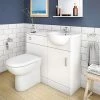 Cove 950mm Cloakroom Vanity Unit Suite + Basin Mixer (Gloss White - Depth 300mm) 2 Cove 950mm Cloakroom Vanity Unit Suite + Basin Mixer (Gloss White - Depth 300mm) -Cloakroom Suites Shop CV450WCDTY305 p