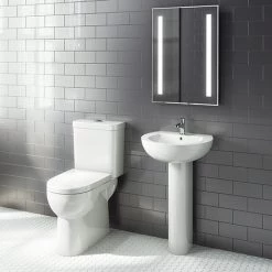 Cove 4 Piece Bathroom Suite (Comfort Height Toilet w. Basin)