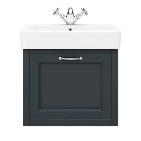 Chatsworth Wall Hung Graphite Vanity with Chrome Handle & Low Level Toilet 4 Chatsworth Wall Hung Graphite Vanity with Chrome Handle & Low Level Toilet - Image 2