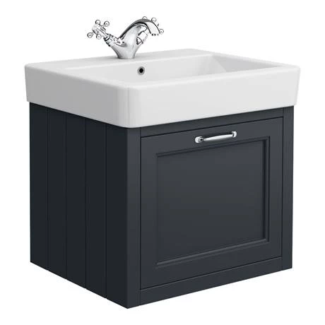 Chatsworth Wall Hung Graphite Vanity with Chrome Handle & Low Level Toilet 6 Chatsworth Wall Hung Graphite Vanity with Chrome Handle & Low Level Toilet - Image 4