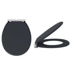 Chatsworth Wall Hung Graphite Vanity with Chrome Handle & Low Level Toilet 13 Chatsworth Wall Hung Graphite Vanity with Chrome Handle & Low Level Toilet -Cloakroom Suites Shop CWH560BLKCLL d5 460