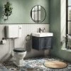Chatsworth Wall Hung Graphite Vanity with Matt Black Handle & Low Level Toilet 1 Chatsworth Wall Hung Graphite Vanity with Matt Black Handle & Low Level Toilet -Cloakroom Suites Shop CWH560BLKMBLL p