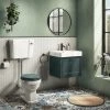 Chatsworth Wall Hung Green Vanity with Matt Black Handle & Low Level Toilet 1 Chatsworth Wall Hung Green Vanity with Matt Black Handle & Low Level Toilet -Cloakroom Suites Shop CWH560GRNMBLL p