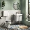 Chatsworth Wall Hung Grey Vanity with Brass Handle & Low Level Toilet 1 Chatsworth Wall Hung Grey Vanity with Brass Handle & Low Level Toilet -Cloakroom Suites Shop CWH560GRYBLL p