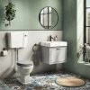 Chatsworth Wall Hung Grey Vanity with Matt Black Handle & Low Level Toilet 1 Chatsworth Wall Hung Grey Vanity with Matt Black Handle & Low Level Toilet -Cloakroom Suites Shop CWH560GRYMBLL p